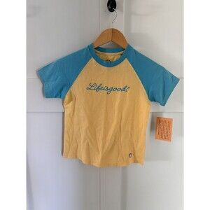 NEW With Tags Girls Life Is Good T Shirt Baseball Raglan Tee Size Small (5-6)